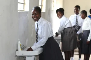 From 45 days missed to full attendance: Girls return to school thanks to new sanitary facilities in Chibombo